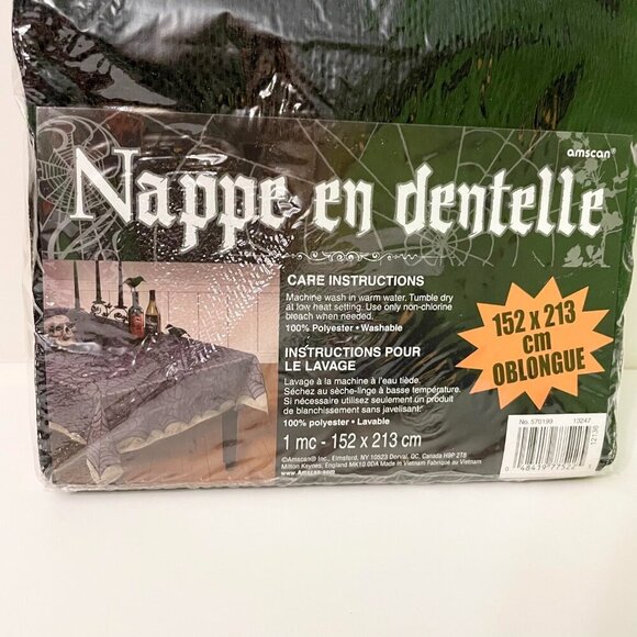 Halloween Lace Tablecover 60" x 84" Oblong - Picture 6 of 8